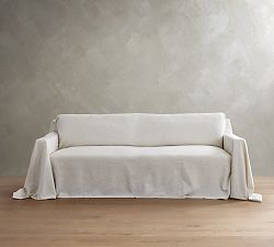 Open Box: Relaxed Fit Slipcover, Sofa - Linen Chenille White