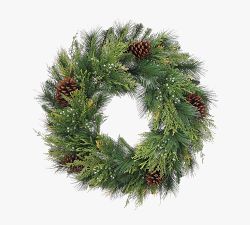 Faux Pinecone &amp; Berry Cedar Wreath