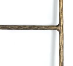 Antique Leaning Brass Ladder Rack