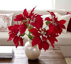 Faux Oversized Red Poinsettia Bundle