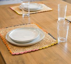 Sallie Ruffle Edge Rectangle Placemat - Set of 4