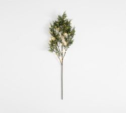 Faux Lit Juniper Berry Branch
