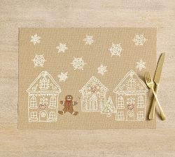 Chilewich Gingerbread Village Vinyl Placemats 