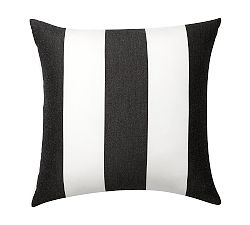 Open Box: Sunbrella® Awning Striped Outdoor Pillow (24") - Black