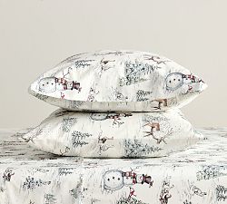 Vintage Snowman Percale Pillowcases - Set of 2