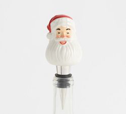 Norman Rockwell Santa Wine Stopper