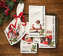 Norman Rockwell Napkins, Mixed Set of 4