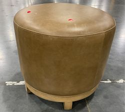 Open Box: Jake Leather Swivel Stool - Legacy Taupe, Seadrift Legs