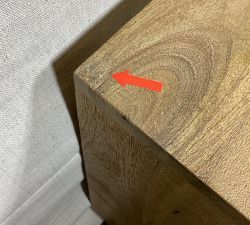 Open Box: Oakleigh Wide 3 Drawer Nightstand (32") - Heirloom Wheat, Frances Hardware