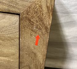 Open Box: Oakleigh Wide 3 Drawer Nightstand (32") - Heirloom Wheat, Frances Hardware