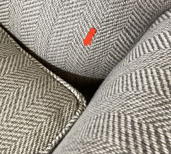 Open Box: Irving Roll Arm Swivel Armchair without Nailheads (33") - Sunbrella® Performance Herringbone Light Gray