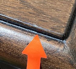 Open Box: Sausalito Cane Cabinet Nightstand (28") - Walnut Brown