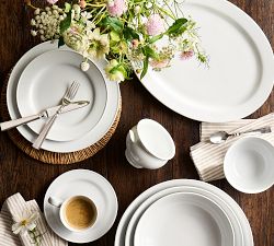 Great White Stoneware Serving Platters - Set of 3