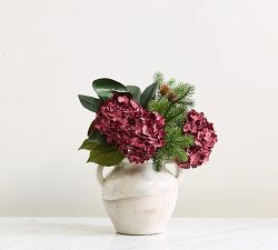 Faux Red Hydrangea Mixed Bundle
