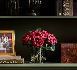 Faux Composed Red Rose Arrangement