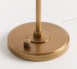 Redford Caramel Leather Task Table Lamp (13")