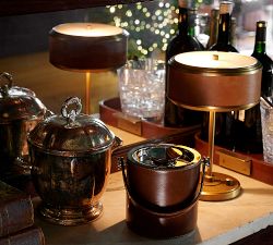 Redford Caramel Leather Task Table Lamp (13")