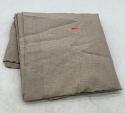 Open Box: Belgian Flax Linen Light Filtering Curtain (54"W x 115"L) - Dark Flax