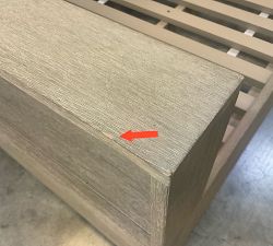 Open Box: Indio Eucalyptus Modern Platform Outdoor Sofa Frame (77") - Weathered Gray