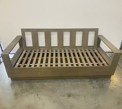 Open Box: Indio Eucalyptus Modern Platform Outdoor Sofa Frame (77") - Weathered Gray