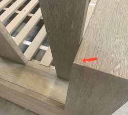 Open Box: Indio Eucalyptus Modern Platform Outdoor Sofa Frame (77") - Weathered Gray