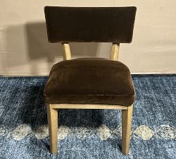 Open Box: Jasmine Upholstered Dining Chair - Faux Mohair Velvet Espresso, Seadrift