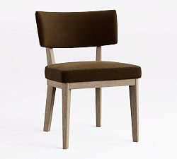 Open Box: Jasmine Upholstered Dining Chair - Faux Mohair Velvet Espresso, Seadrift