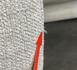 Open Box: Pearce Modern Ottoman - Performance Textured Chenille Oatmeal