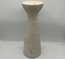 Open Box: Sorrento Round Accent Table (8") - Travertine