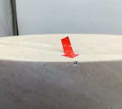 Open Box: Sorrento Round Accent Table (8") - Travertine