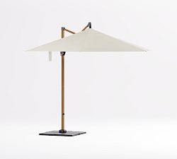 Round Faux Wood Cantilever Umbrella (10')