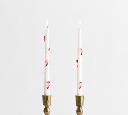 Candy Cane Taper Candle - Set of 2