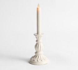 Fluted Ceramic Candle Holder