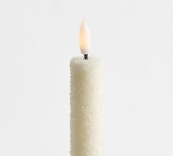 Flameless Glitter Taper Candle