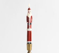 Flameless Santa Taper Candle