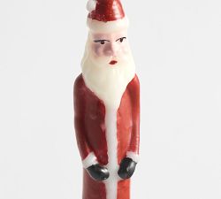 Flameless Santa Taper Candle