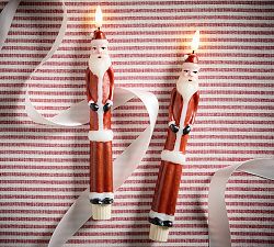 Flameless Santa Taper Candle