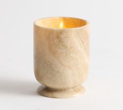 Footed Marble Candle Holder