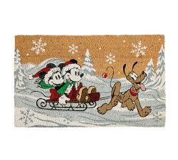 Disney Mickey Mouse and Friends Holiday Doormat