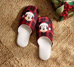 Disney Mickey Mouse and Friends Plaid Slippers