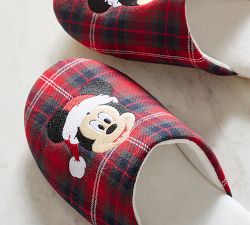 Disney Mickey Mouse and Friends Plaid Slippers