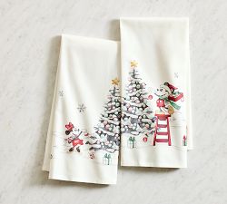 Disney Mickey Mouse and Friends Christmas Cotton Tea Towels - Set of 2