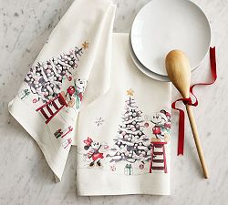 Disney Mickey Mouse and Friends Christmas Cotton Tea Towels - Set of 2