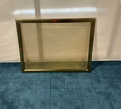 Open Box: Douglas Fireplace Brass Screen (38"W x 30"H) - Brass