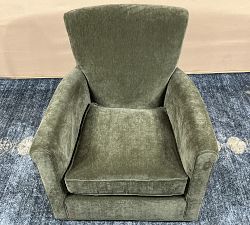 Open Box: Irving Roll Arm Chair without Nailheads (33") - Rustic Chenille Dark Moss, Coffee Feet