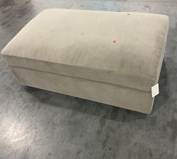 Open Box: Westwood Sectional Ottoman without Storage - Performance Everydayvelvet™ Carbon Gray