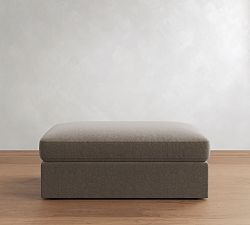 Open Box: Westwood Sectional Ottoman without Storage - Performance Everydayvelvet™ Carbon Gray