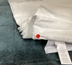 Open Box: Belgian Flax Linen Roman Blackout Shade (36"W x 64"L) - White