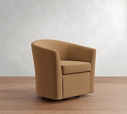 Open Box: Hyde Swivel Armchair - Performance Suede Mocha