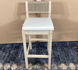 Open Box: Indio Coastal Outdoor Barstool (30") - Biscotti &amp; Oat Rope